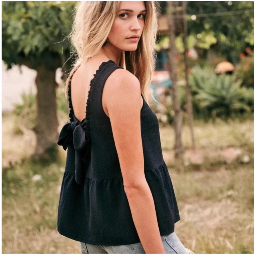 SÉZANE Alex Blouse - Navy